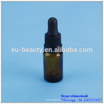 amber bottle dropper with 18/410 balck tamper evident dropper